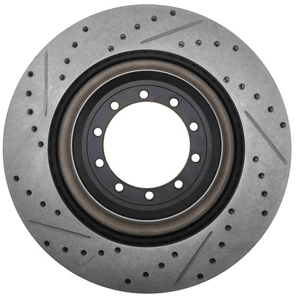 StopTech 17-20 Ford F-450/F-550 Super Duty Cryo Slotted & Drilled Sport Brake Rotor - Left Rear 127.65151CL