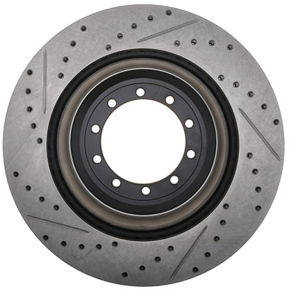 StopTech 17-20 Ford F-450/F-550 Super Duty Cryo Slotted & Drilled Sport Brake Rotor - Left Rear 127.65151CL
