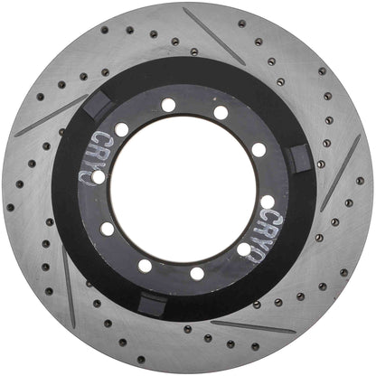 StopTech 17-20 Ford F-450/F-550 Super Duty Cryo Slotted & Drilled Sport Brake Rotor - Left Rear 127.65151CL