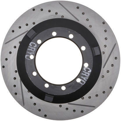 StopTech 17-20 Ford F-450/F-550 Super Duty Cryo Slotted & Drilled Sport Brake Rotor - Left Rear 127.65151CL