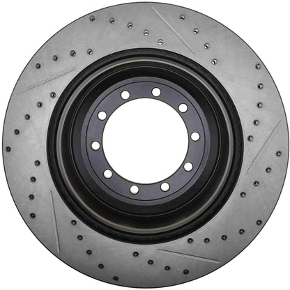 StopTech 17-20 Ford F-450/F-550 Super Duty Cryo Slotted & Drilled Sport Brake Rotor - Right Rear 127.65151CR