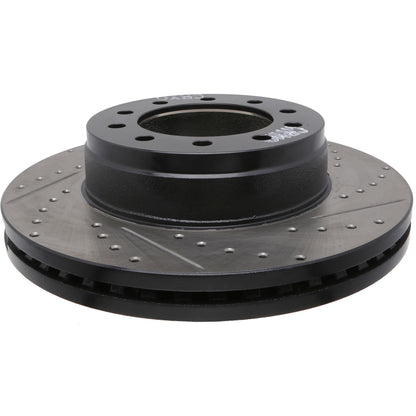 StopTech 17-20 Ford F-450/F-550 Super Duty Cryo Slotted & Drilled Sport Brake Rotor - Left Front 127.65152CL