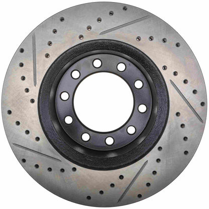 StopTech 17-20 Ford F-450/F-550 Super Duty Cryo Slotted & Drilled Sport Brake Rotor - Left Front 127.65152CL