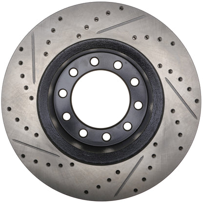 StopTech 17-20 Ford F-450/F-550 Super Duty Cryo Slotted & Drilled Sport Brake Rotor - Left Front 127.65152CL