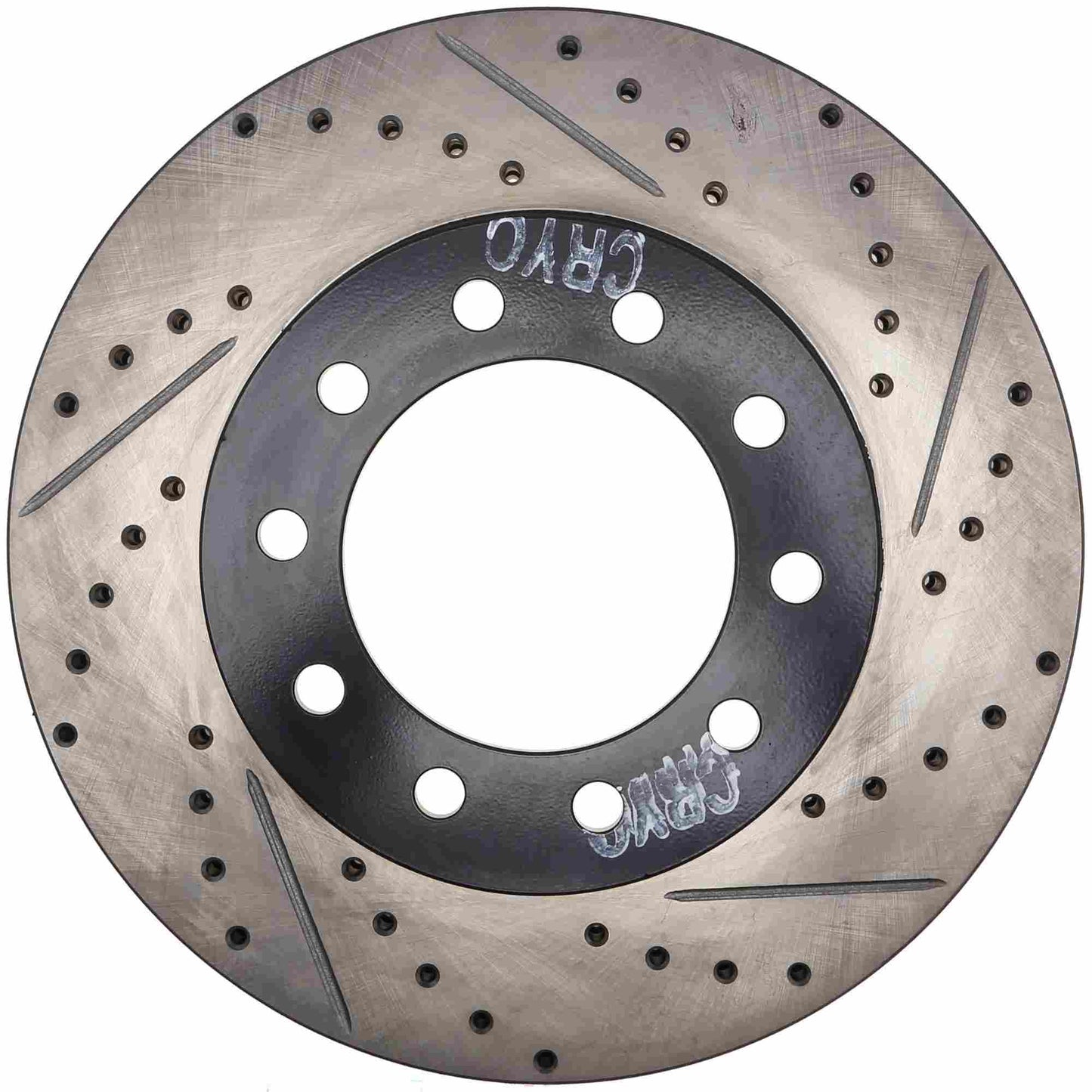 StopTech 17-20 Ford F-450/F-550 Super Duty Cryo Slotted & Drilled Sport Brake Rotor - Left Front 127.65152CL