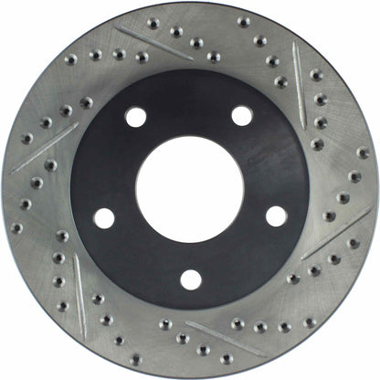 StopTech Sport Drilled/Slotted Brake Rotor;Front And Rear Left