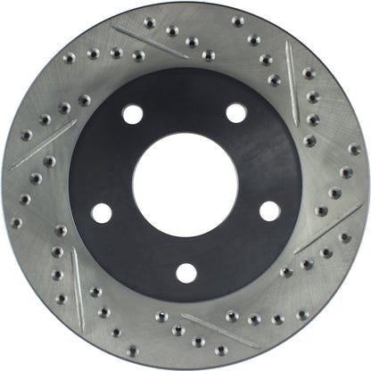 StopTech Sport Drilled/Slotted Brake Rotor;Front And Rear Left
