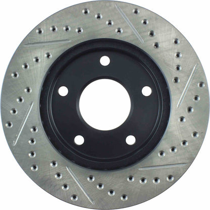 StopTech Sport Drilled/Slotted Brake Rotor;Front And Rear Right