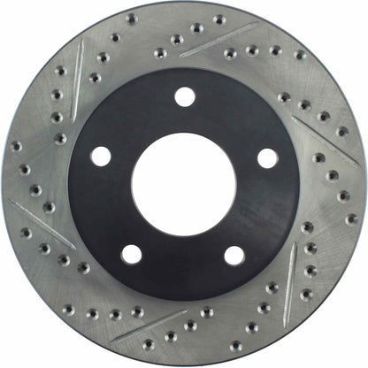 StopTech Sport Drilled/Slotted Brake Rotor;Front And Rear Right