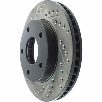 StopTech Sport Drilled/Slotted Brake Rotor;Front And Rear Right