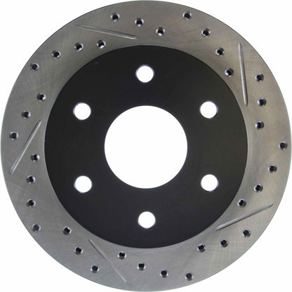 StopTech Sport Drilled/Slotted Brake Rotor; Front Left