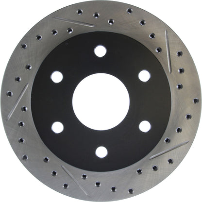 StopTech Sport Drilled/Slotted Brake Rotor; Front Left