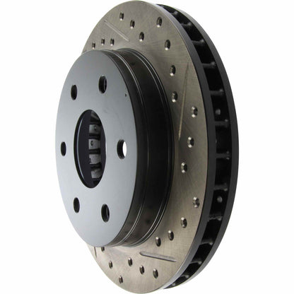 StopTech Sport Drilled/Slotted Brake Rotor; Front Left