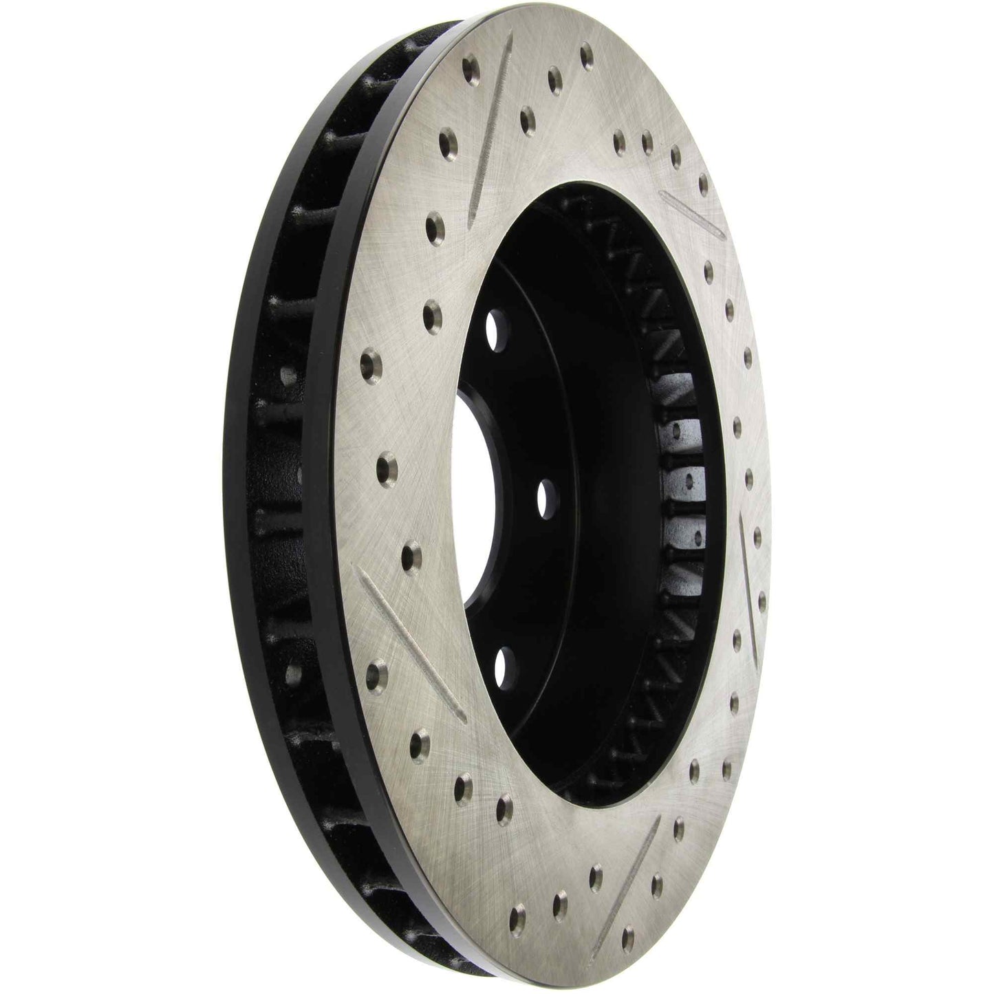 StopTech Sport Drilled/Slotted Brake Rotor; Front Left