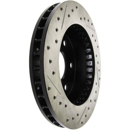 StopTech Sport Drilled/Slotted Brake Rotor; Front Left