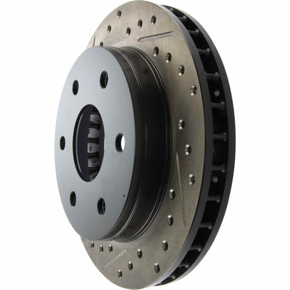 StopTech Sport Drilled/Slotted Brake Rotor; Front Right