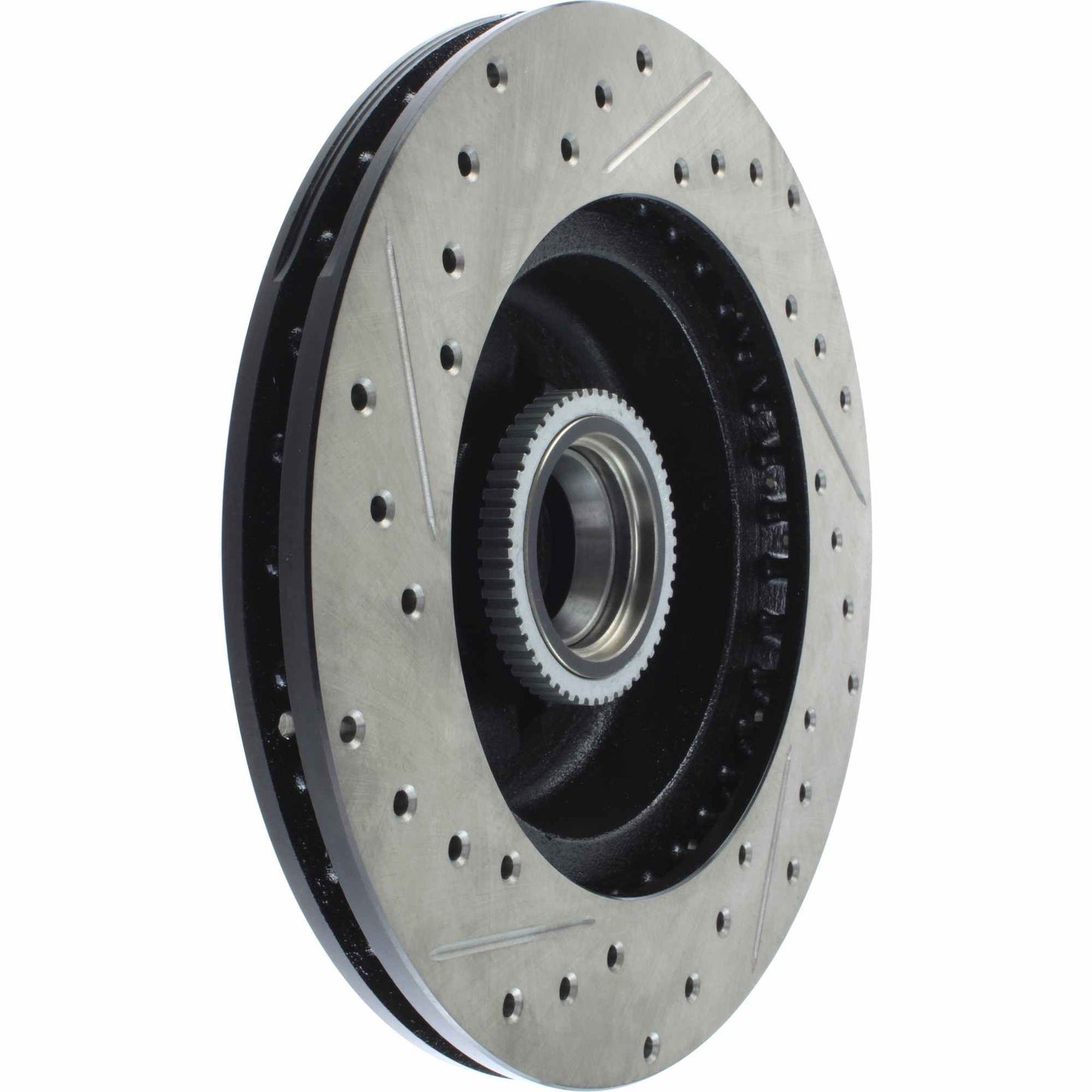 StopTech Sport Drilled/Slotted Brake Rotor; Front Left