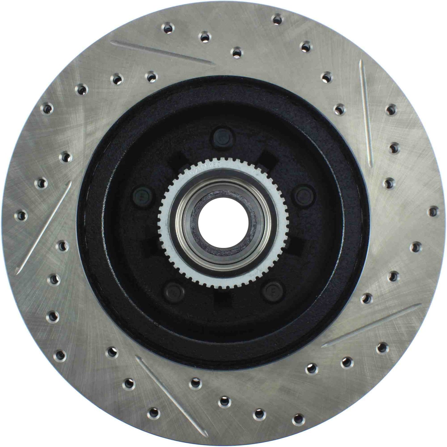 StopTech Sport Drilled/Slotted Brake Rotor; Front Right