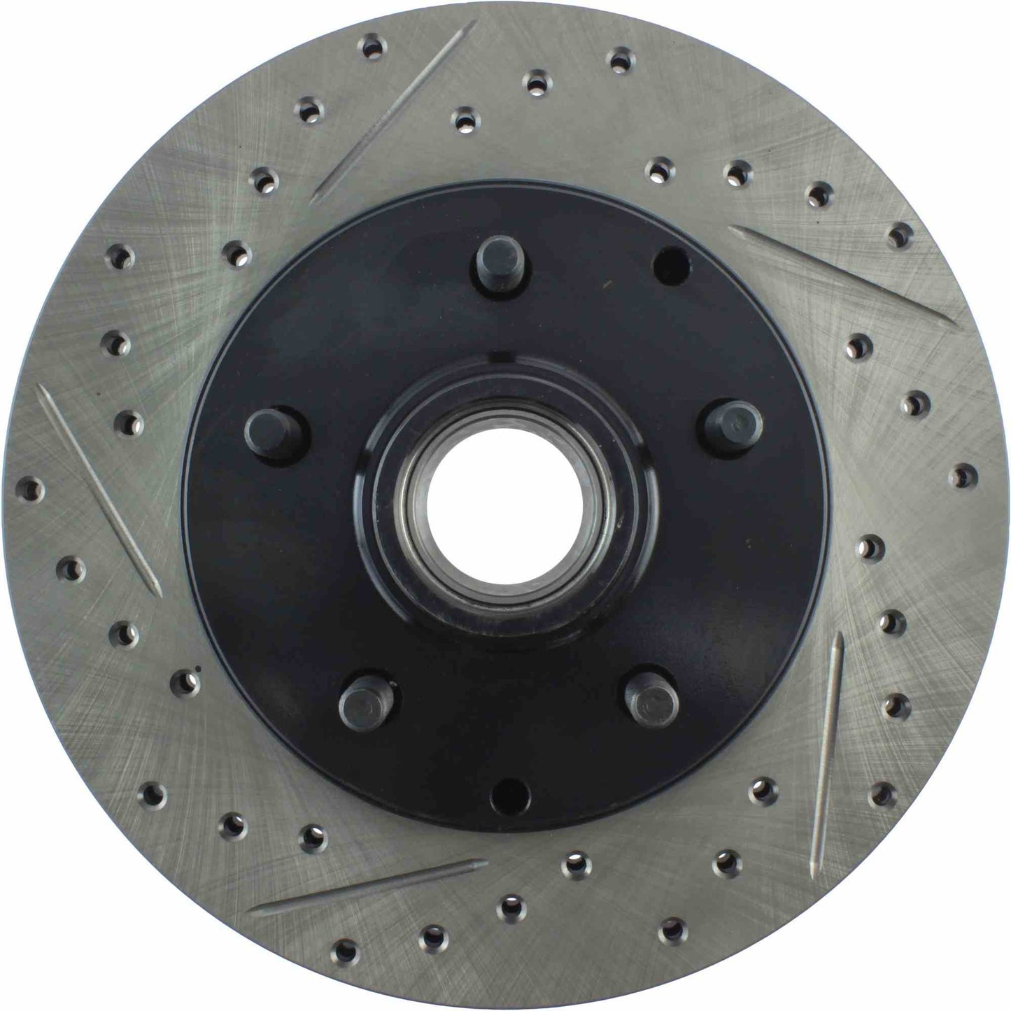StopTech Sport Drilled/Slotted Brake Rotor; Front Right