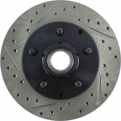StopTech Sport Drilled/Slotted Brake Rotor; Front Right