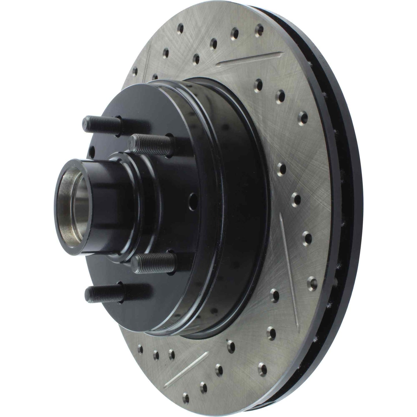 StopTech Sport Drilled/Slotted Brake Rotor; Front Right