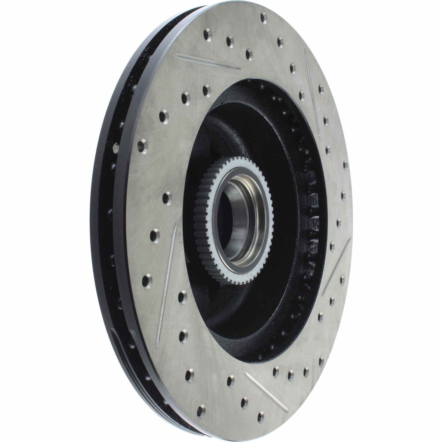 StopTech Sport Drilled/Slotted Brake Rotor; Front Right
