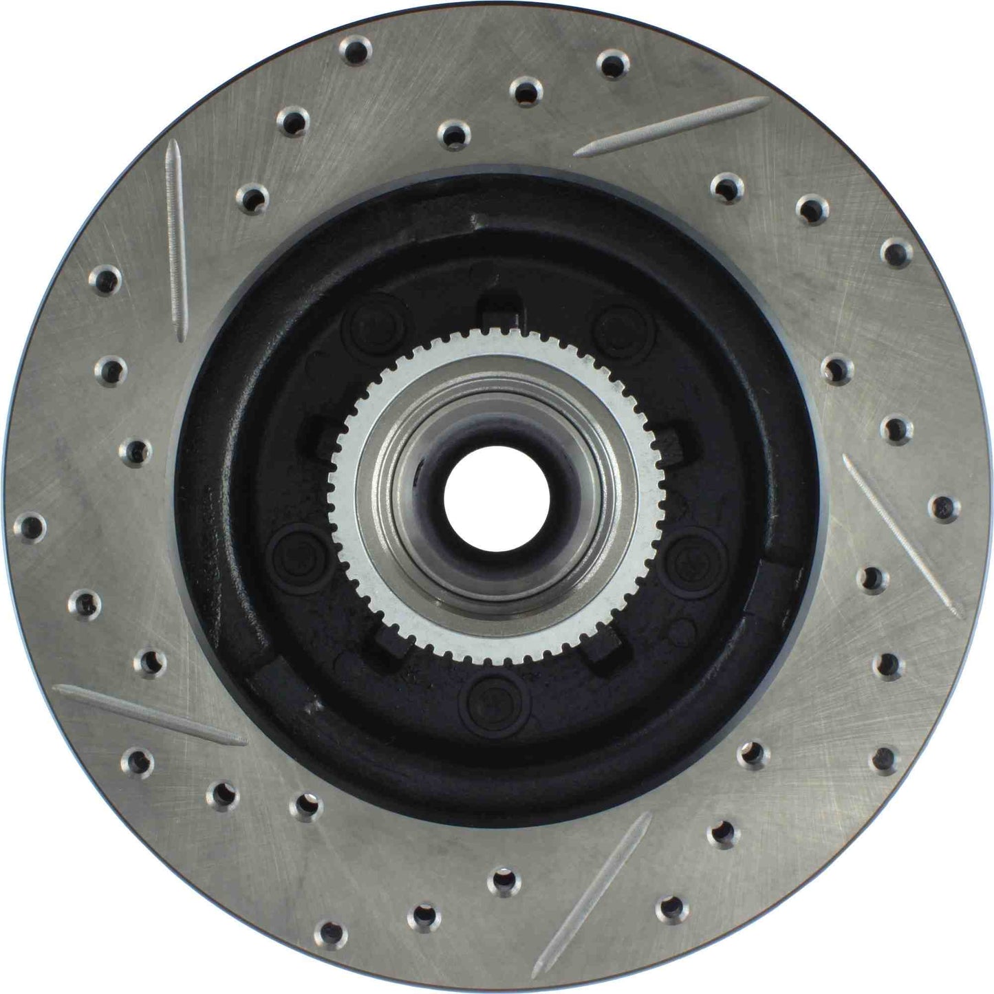 StopTech Sport Drilled/Slotted Brake Rotor; Front Left