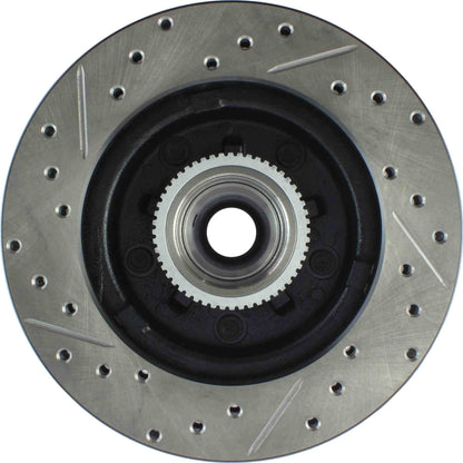 StopTech Sport Drilled/Slotted Brake Rotor; Front Left