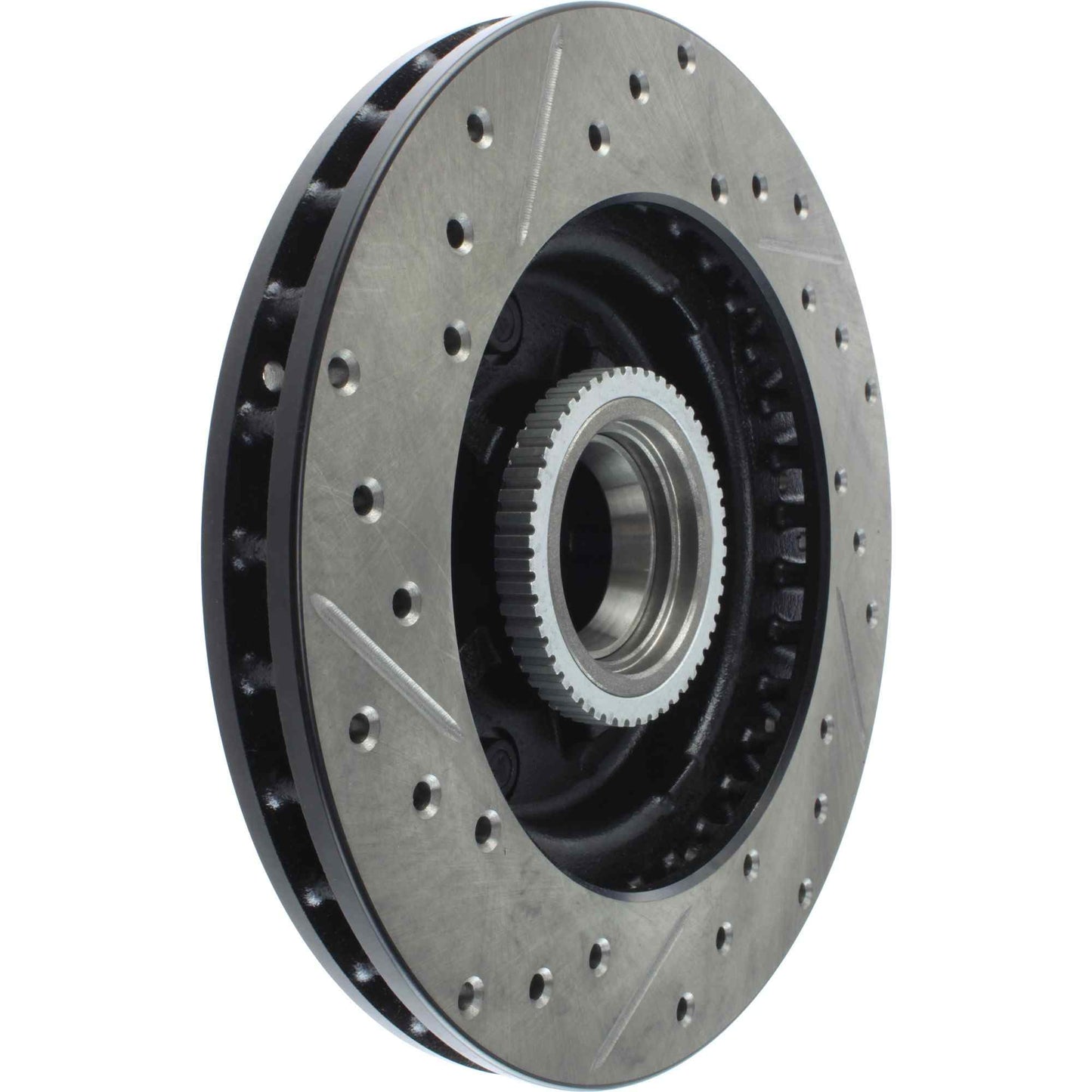 StopTech Sport Drilled/Slotted Brake Rotor; Front Left