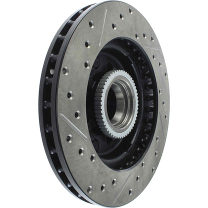 StopTech Sport Drilled/Slotted Brake Rotor; Front Left