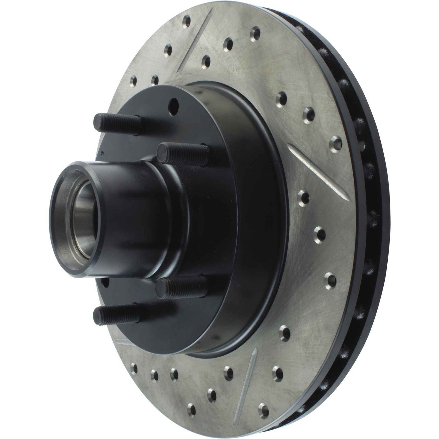StopTech Sport Drilled/Slotted Brake Rotor; Front Right