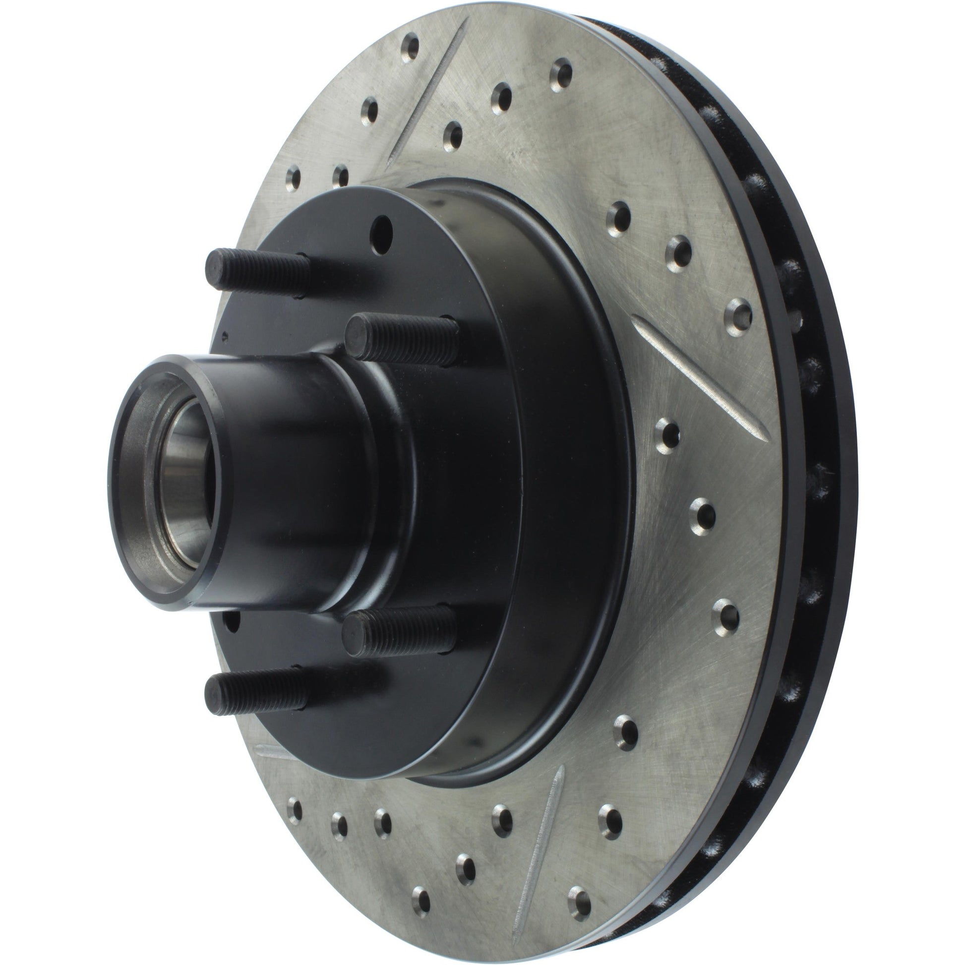 StopTech Sport Drilled/Slotted Brake Rotor; Front Right