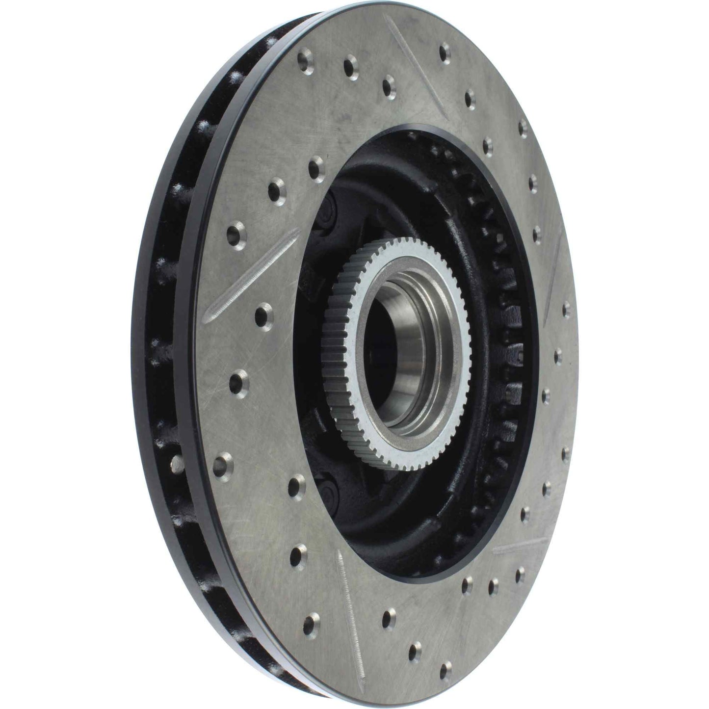 StopTech Sport Drilled/Slotted Brake Rotor; Front Right