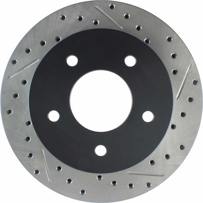 StopTech Sport Drilled/Slotted Brake Rotor; Front Left