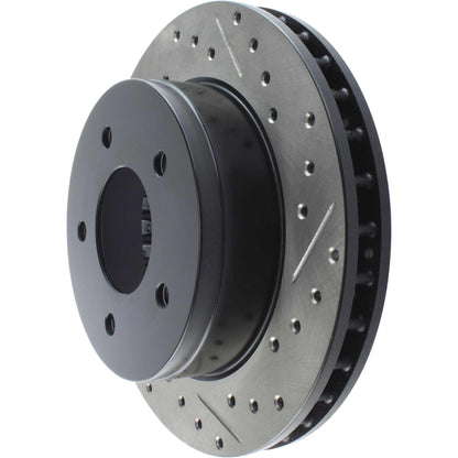 StopTech Sport Drilled/Slotted Brake Rotor; Front Left