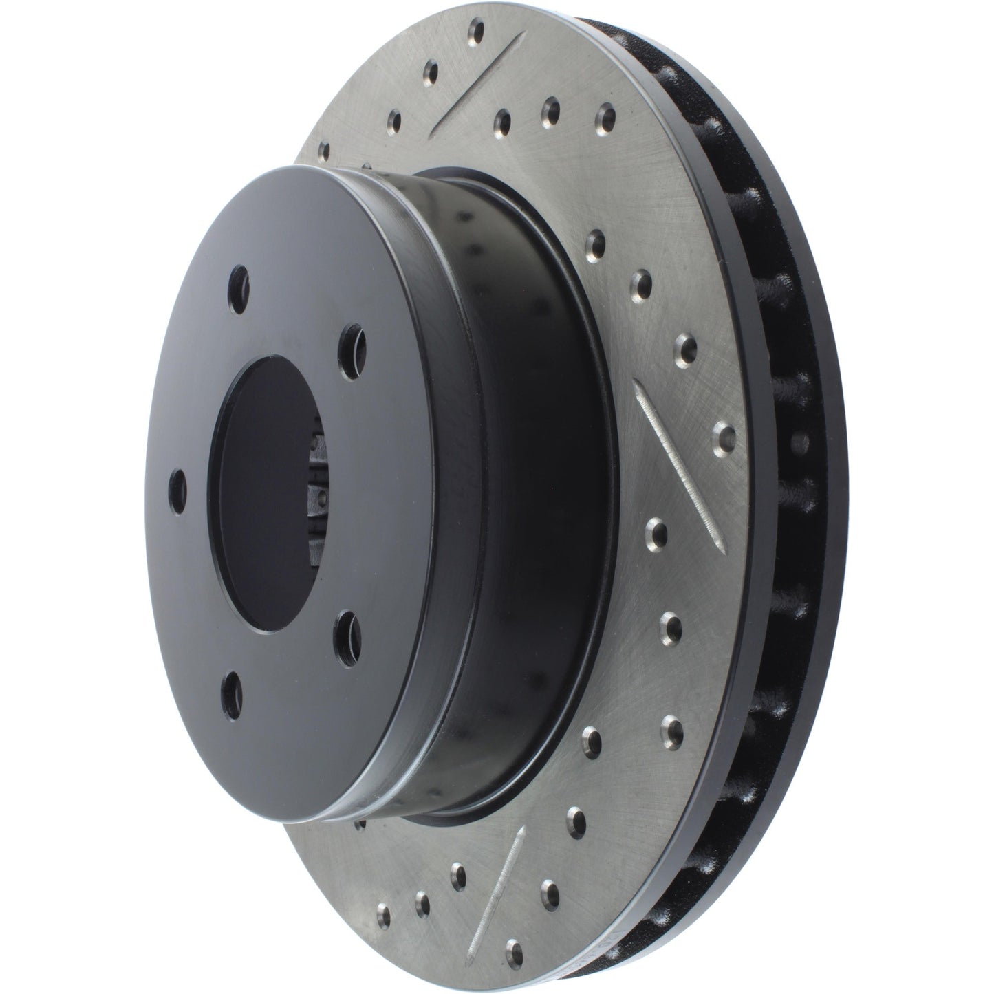StopTech Sport Drilled/Slotted Brake Rotor; Front Right