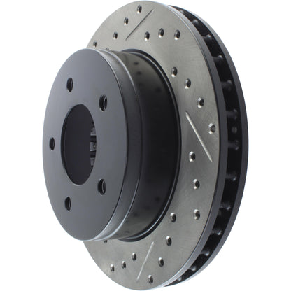 StopTech Sport Drilled/Slotted Brake Rotor; Front Right