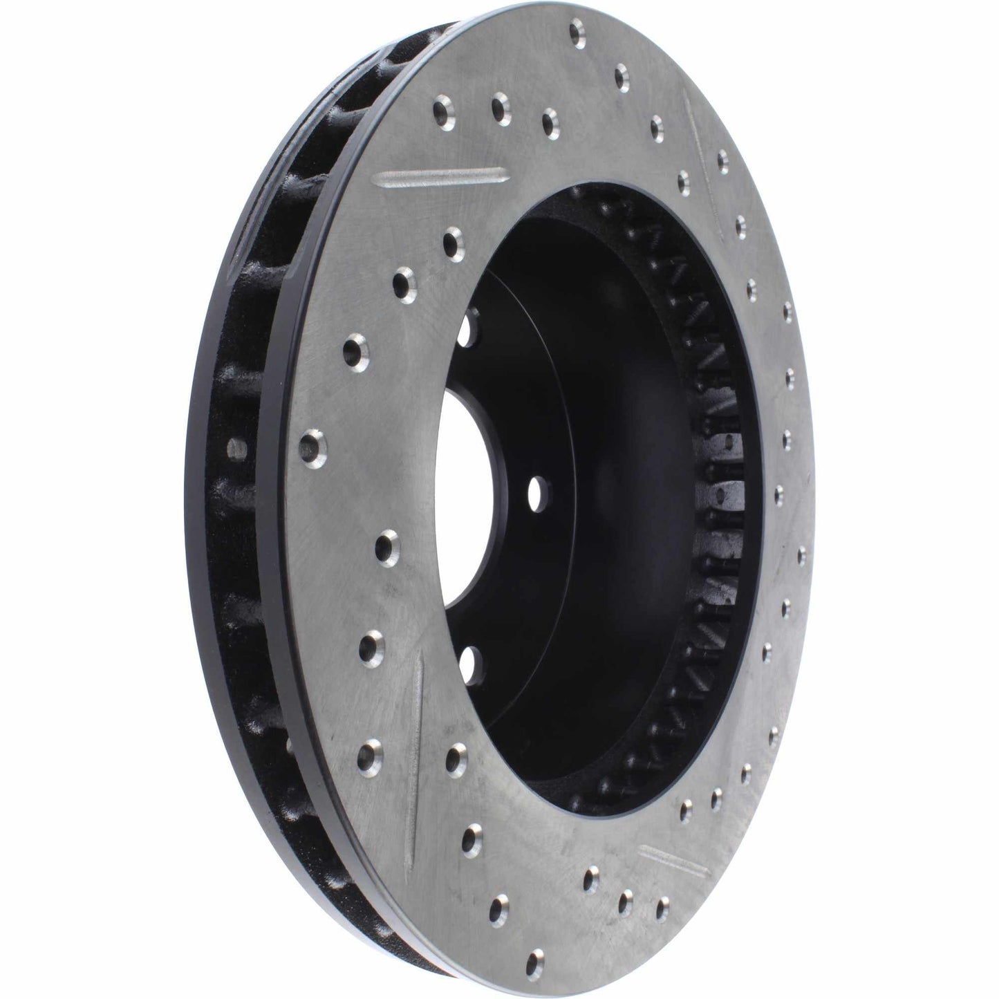 StopTech Sport Drilled/Slotted Brake Rotor; Front Right