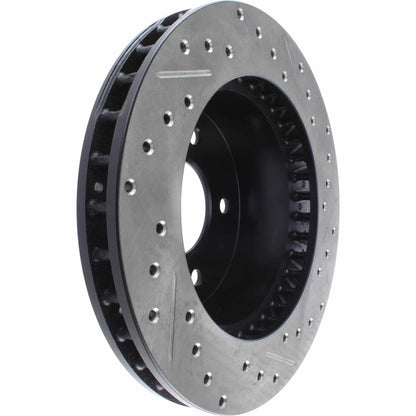 StopTech Sport Drilled/Slotted Brake Rotor; Front Right
