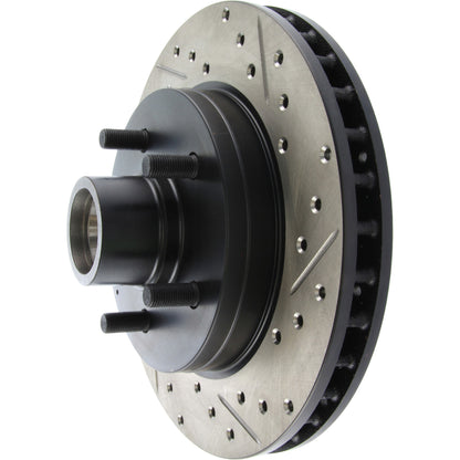StopTech Sport Drilled/Slotted Brake Rotor; Front Left