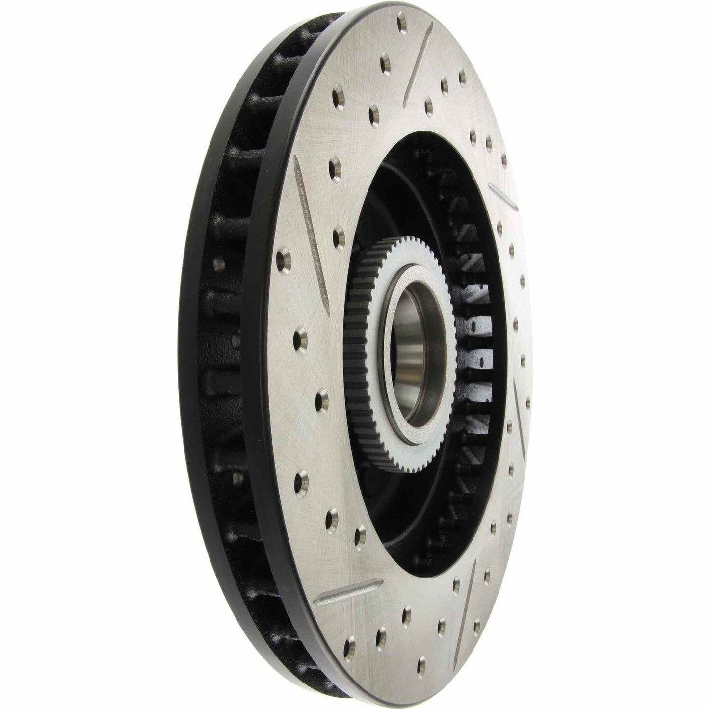 StopTech Sport Drilled/Slotted Brake Rotor; Front Left