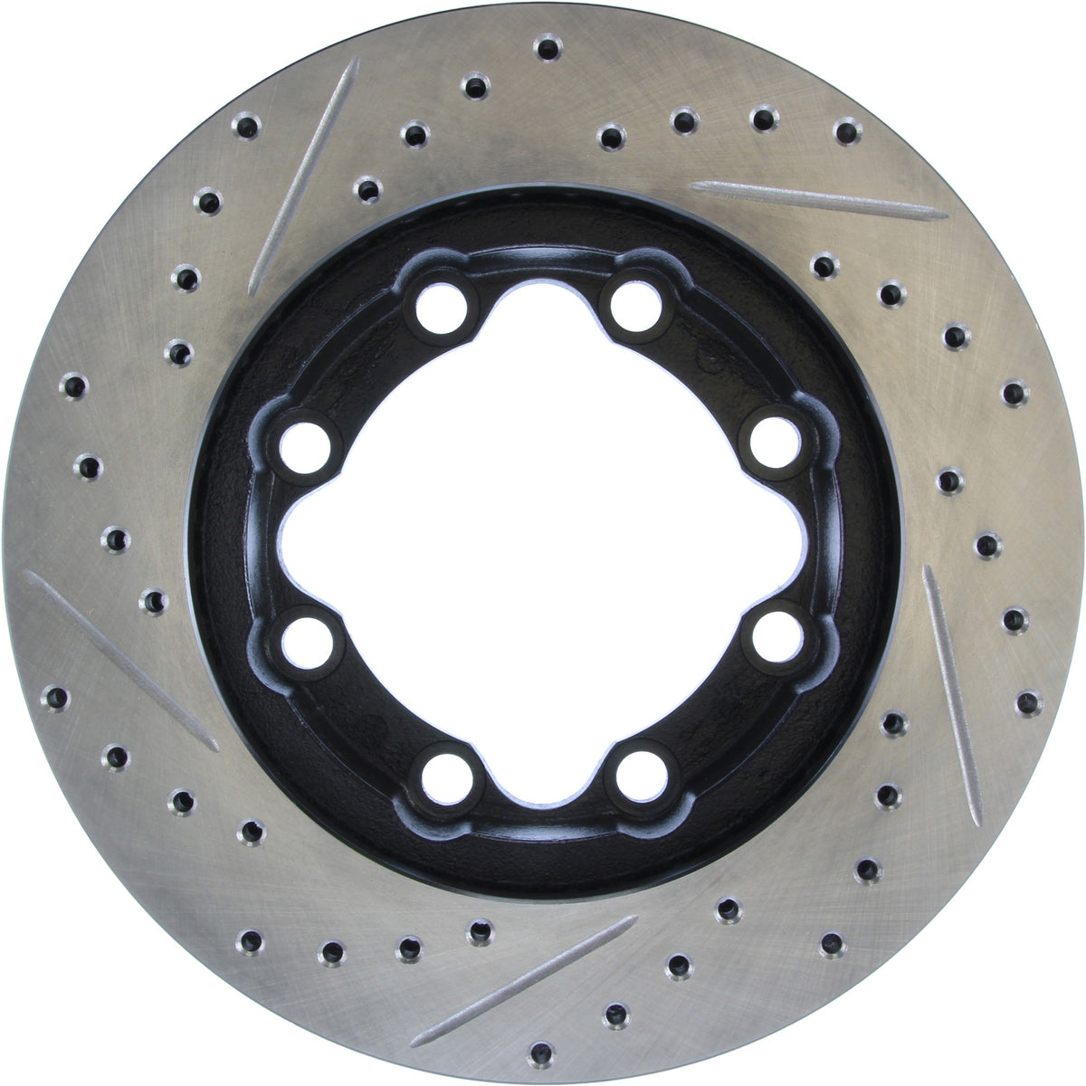 StopTech Sport Drilled/Slotted Brake Rotor; Front Left