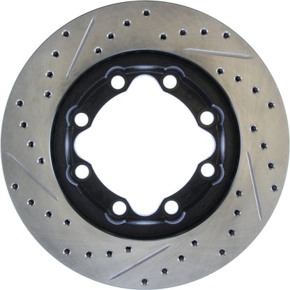 StopTech Sport Drilled/Slotted Brake Rotor; Front Left
