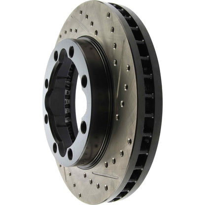 StopTech Sport Drilled/Slotted Brake Rotor; Front Left