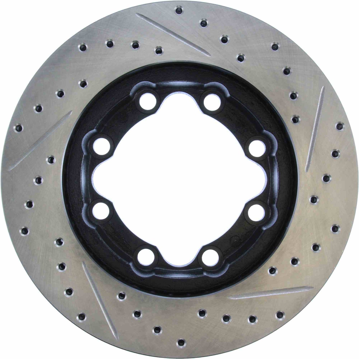 StopTech Sport Drilled/Slotted Brake Rotor; Front Right