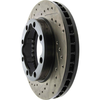 StopTech Sport Drilled/Slotted Brake Rotor; Front Right