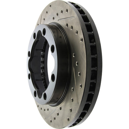 StopTech Sport Drilled/Slotted Brake Rotor; Front Right