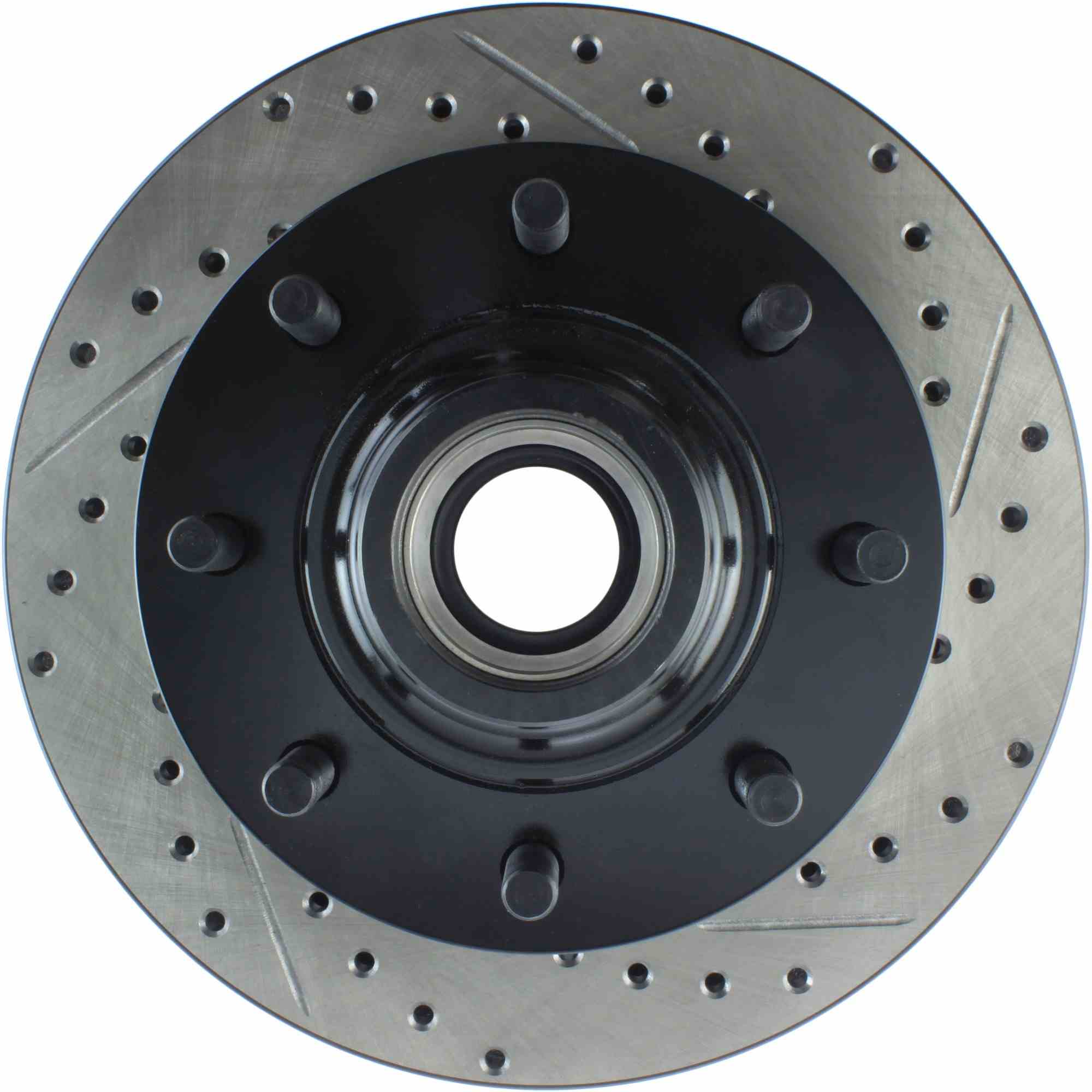 StopTech Sport Drilled/Slotted Brake Rotor; Front Left