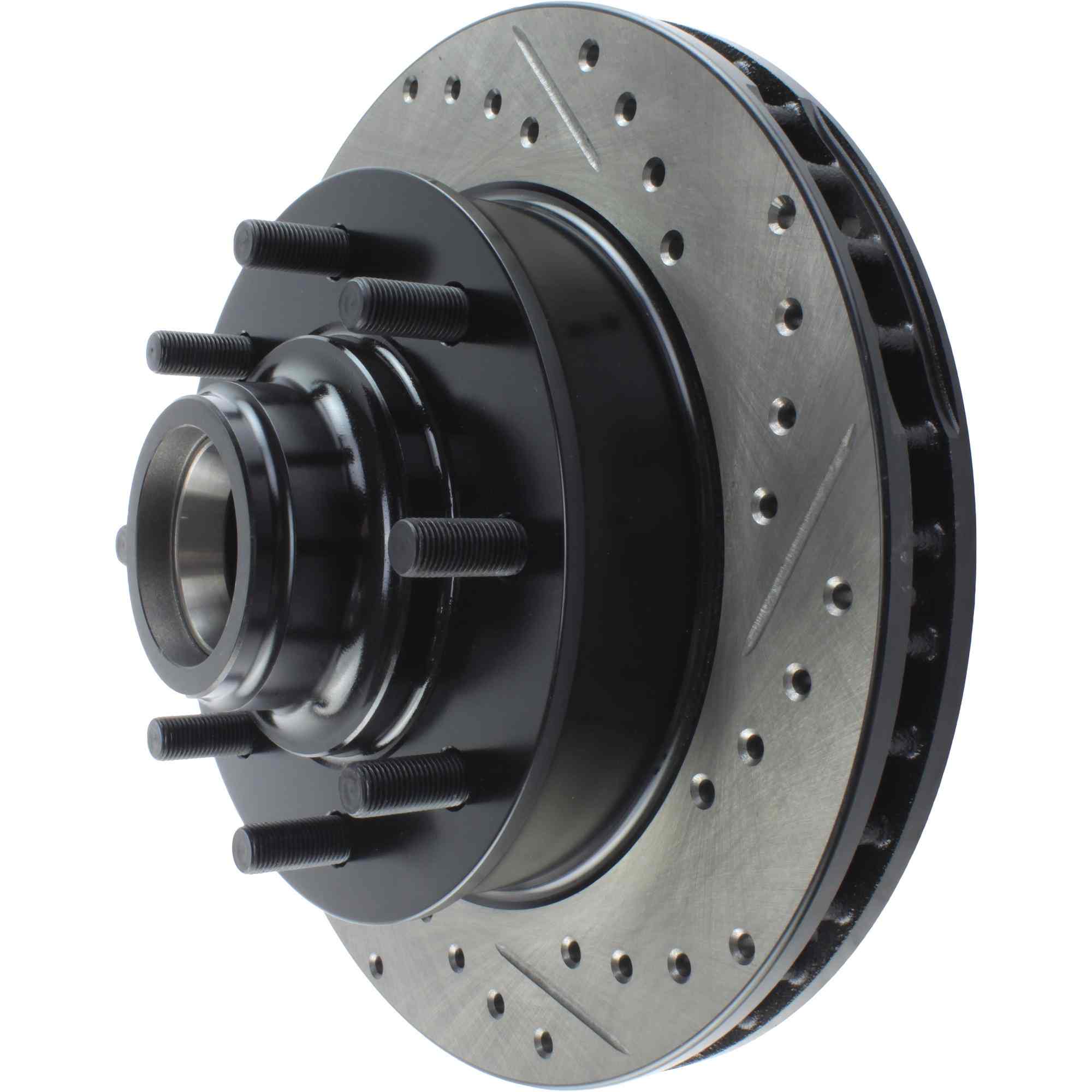 StopTech Sport Drilled/Slotted Brake Rotor; Front Left