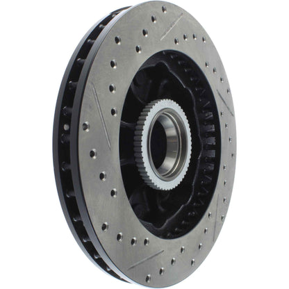 StopTech Sport Drilled/Slotted Brake Rotor; Front Left